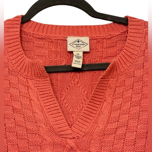 St Johns Bay Cotton Cable Knit Sweater XS - Picture 4 of 8